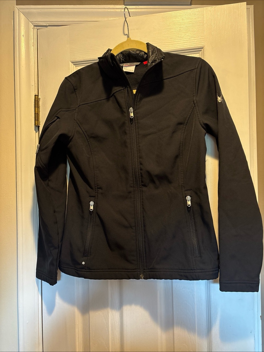 Women’s Spyder Softshell Fleece Lined Full Zip Jacket Small Style 868158
